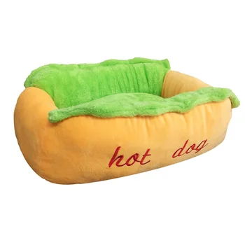 

Funny Hot Dog Bed Detachable Washable Soft Fiber Warm Dog Kennel Lounger Pet Beds Supplies Doggie Bed for Puppy Dogs Cats