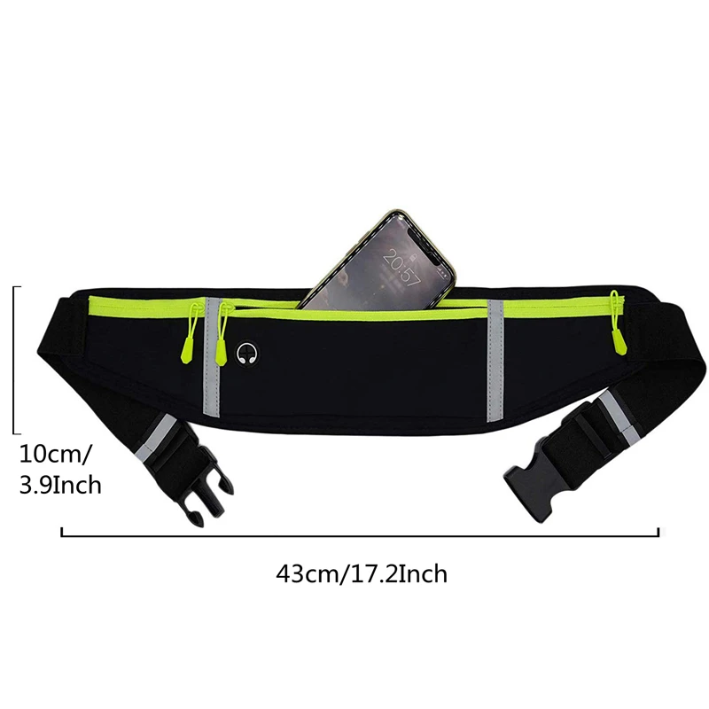 Vilead Nylon Waterproof Outdoor Running Bag Unisex Fitness Sports Waist Bag Cards Cellphones Holder Bag Travel Storage Backpack