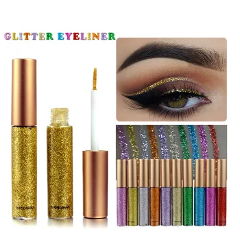 

10 color Shining Glitter Liquid Eyeliner Pencil Long Lasting Shimmer Metallic 2 in 1 Eye Shadow & Liner Combination Pencil TSLM1