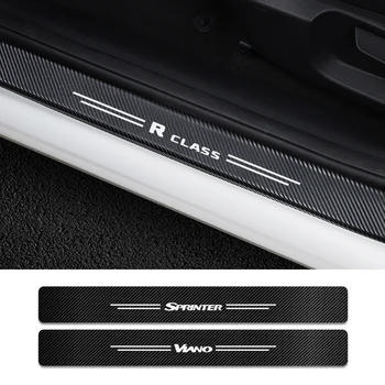 

4PCS Car Door Threshold Stickers For Mercedes Benz W212 W204 W203 CITAN SPRINTER VITO VIANO R CLASS V CLASS Auto Accessories