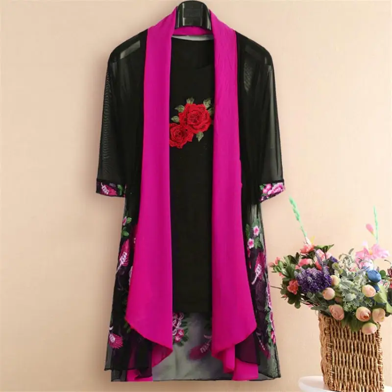 10 Cardigan Блузка Кардиган женская элегантная повседневная с длинным рукавом Кардиган Блузка женская уличная вышивка женские Топы Блузка Кардиган Q2257 - Цвет: 10 Cardigan