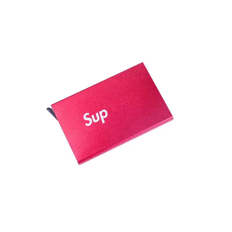 SUP44-Card коробка, коробка для кредитных карт, автоматическая коробка для карт, Персонализированная Коробка для хранения парковочных карт из металла - Название цвета: Tide brand Red