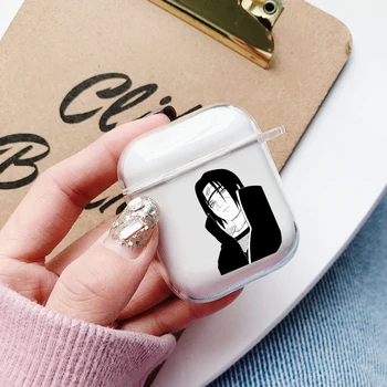 

Naruto Cute Japanese Anime Sasuke silicone Transparent Case For Apple airpods Cases 1 2 Wireless Earphone Accessories