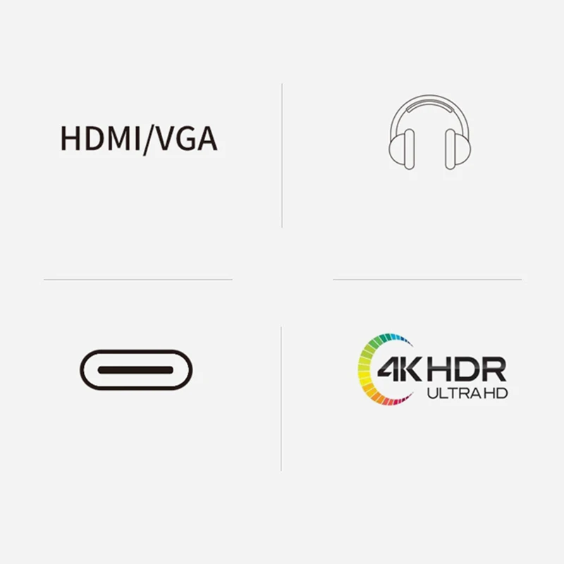 Тип C к HDMI/VGA/аудио/USB 3,0 концентратор адаптер PD зарядное устройство для samsung S8/9 аудио адаптер
