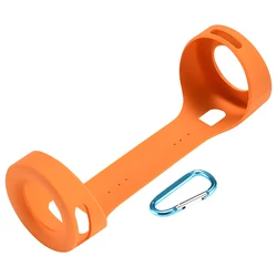 ZOPRPRE Outdoor Travel Silicone Case with Strap Carabiner for Wireless Portable Speaker (Orange)