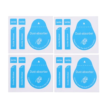 20/50pcs Blue Dust Removal Phone Screen Cleaning Tool All Phones 3 In 1 Dust-absorber + Guide Sticker Clear Dust On Screen 1