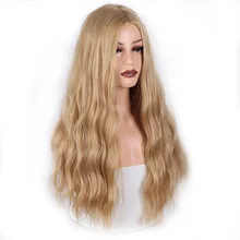 MERISI волосы длинные волнистые парики косплей для женщин 26 дюймов синтетический парик блонд белый поддельные волосы на выбор 2 цвета Омбре волосы
