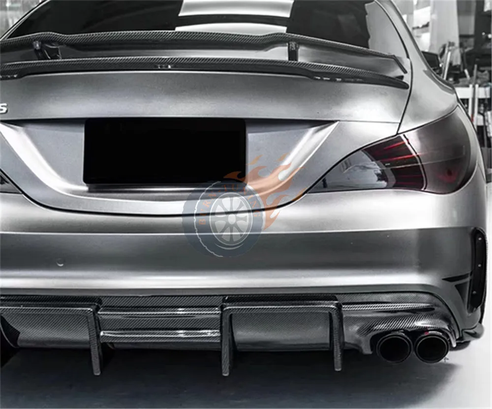 FD стильный задний диффузор из углеродного волокна для Mercedes W117 CLA Class CLA200 CLA220 CLA45 AMG Sport Edition- задний бампер для губ