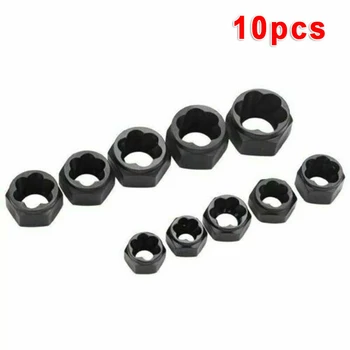 

Screw heads Nut Remover tool Studs 10Pcs Kit Extractor Damaged Wrench Set