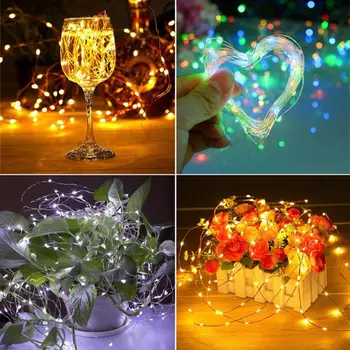 

100/200 LED Solar Copper Wire String Lamp Outdoor Garden Decorative Fairy String Light Christmas Decoration For Home 3 Colors