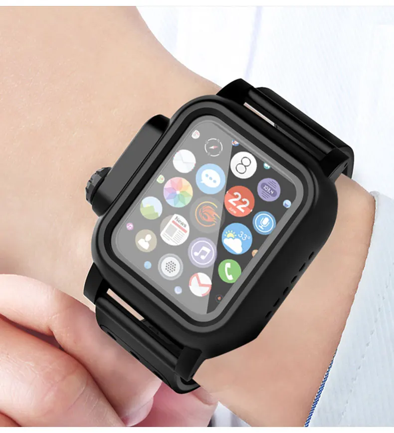 Ремешок для Apple Watch Series 4 3 2 водонепроницаемый чехол 5 40/44 мм/42 мм противоударный