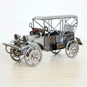 

Creative Home Decoration Iron Model Knick-knacks Handmade Vintage Classic Car Model Gray Interior Living room Bedroom Decoration