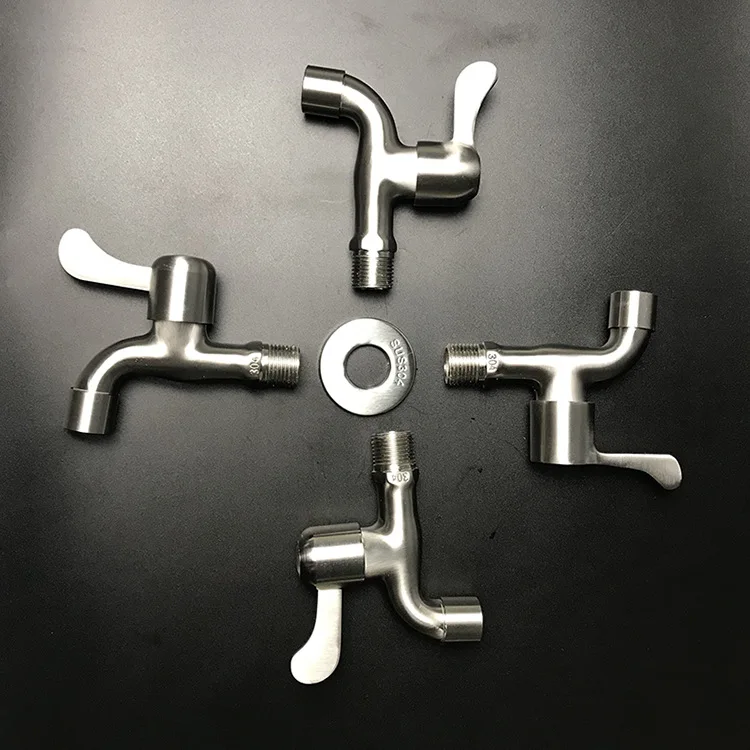 

Guangdong Water Gap 304 Stainless Steel Tap Mouth of Washing Machine Water Mop Pool Faucet 4 Points Faucets