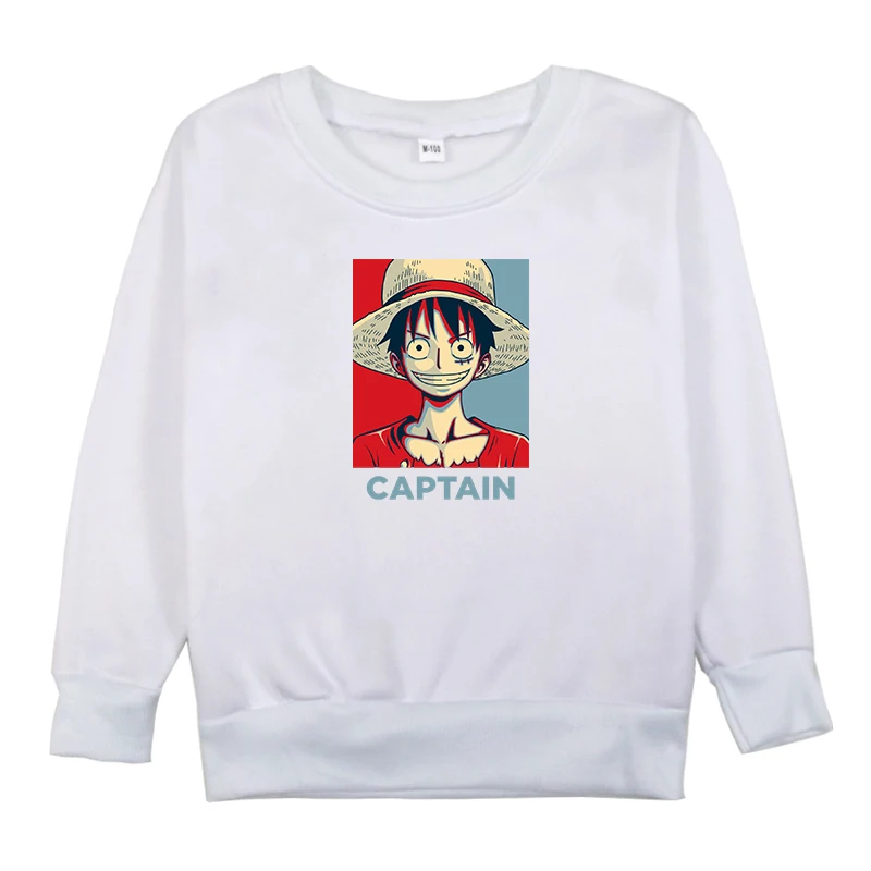 Hoodies 1 Короткая футболка с героями из японского аниме «Одна деталь Толстовка для малышей, детей, зимняя топы с длинными рукавами, Свитера для детей, модные толстовки с капюшоном Одна деталь Футболка с принтом - Цвет: Hoodies 1