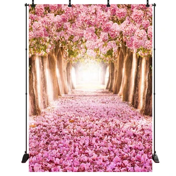 

Acejoker Cherry Blossoms Backdrop Birthday Wedding Valentine's Day Party Photography Background Vinyl Photo Studio Props