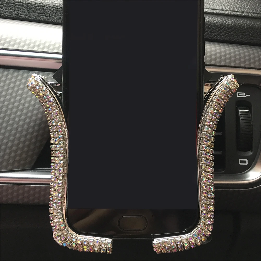 Аксессуары подставка Handsfree кронштейн вентиляционное отверстие автомобильный держатель телефона подставка Регулируемая универсальная с клипсы со стразами эргономичная