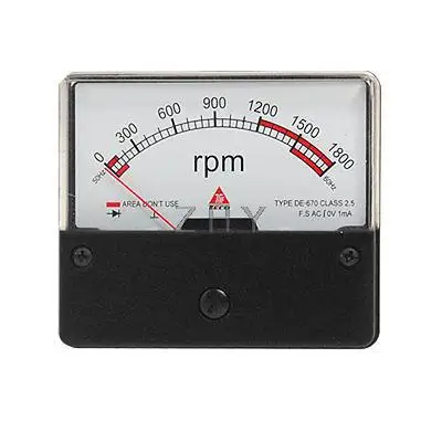

50/60Hz AC10V 1mA 1800RPM Rectangle Panel Meter Analog