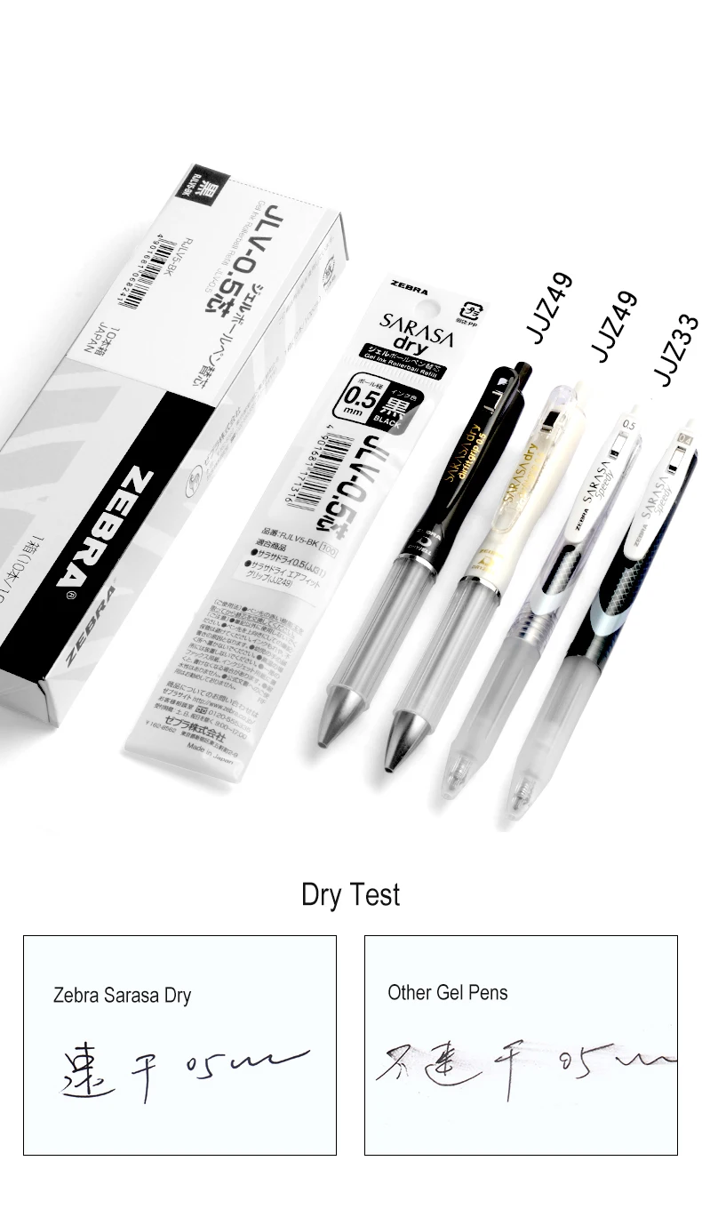 Zebra Pen Sarasa GEL Retractable Pen Refill 87012 Zeb87012 for sale online 