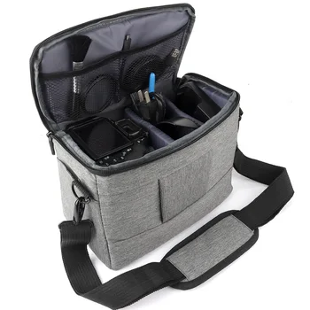 

D38 Camera Bag Fashion Polyester Shoulder Bag Camera Case For Canan Nikan Suny Lens Pouch Bag Waterproof Photography Photo Bag