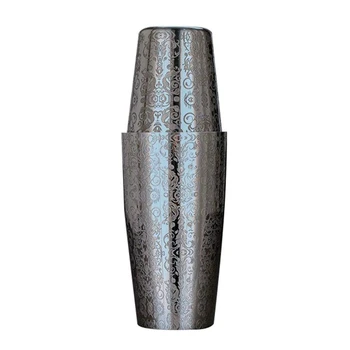 

Cocktail Shaker Boston Shaker 304 Stainless Steel Barra De Ferramentas Creative Engraving Design Boston Cocktail Shaker Tin Set
