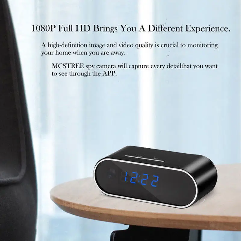 HD 1080P Wifi мини камера движения ИК-камера наблюдения няня камера для безопасности дома покрыта часами