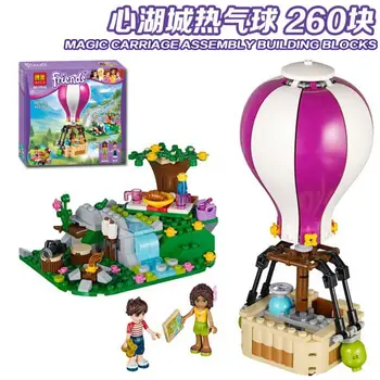 

Bela 10546 Friends Series Heartlake Hot Air Balloon Andrea and Noah Building Blocks 260pcs Bricks Toy Compatible Friends 41097