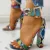 Snakeskin / Floral Print Ankle Buckled Chunky Heels 3