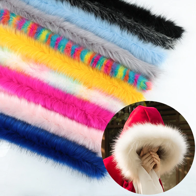 1M Artificial Mink Fur Ribbon Trim Tapes DIY Fluffy Faux Strips For Down Jacket Decor Sewing Coat Hood Clothing Materials | Дом и сад