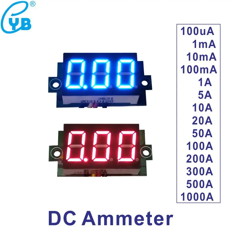 Amp rem tre Num rique Led Yb20c Dc 0 10a 20a 30a 50a 100a 500a Dc 