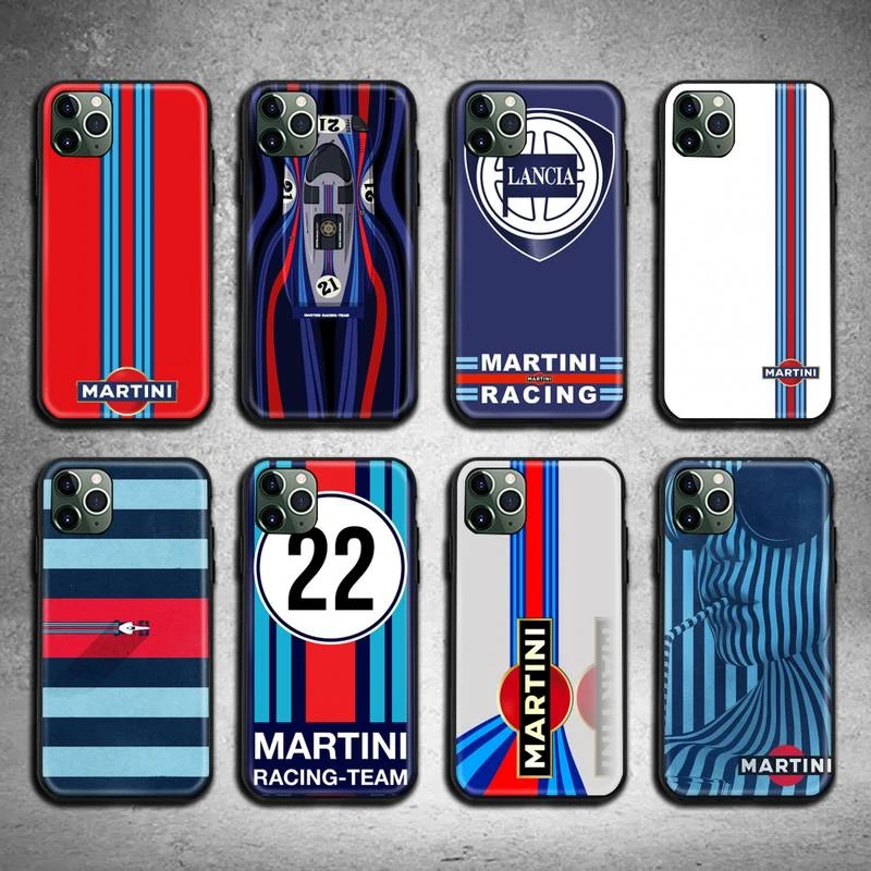 Martini Racing Phone Case for iphone 12 pro max 11 pro XS MAX 8 7 13 Plus X 5S SE 2020 XR case apple 13 pro max case