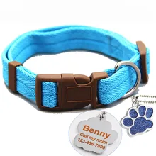 Personalisierte Custom Dog kragen Name ID Tags sind optional neck strap Adiustable für kleine und medium Pitbull Bulldog Möpse Beagle