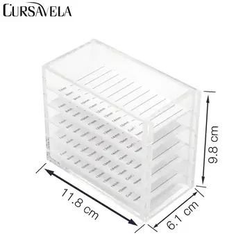 

Cursavela 5 Layers Transparent Eyelash Extension Storage Box Display Acrylic Lash Pallet Holder Case Grafting Eyelash Container