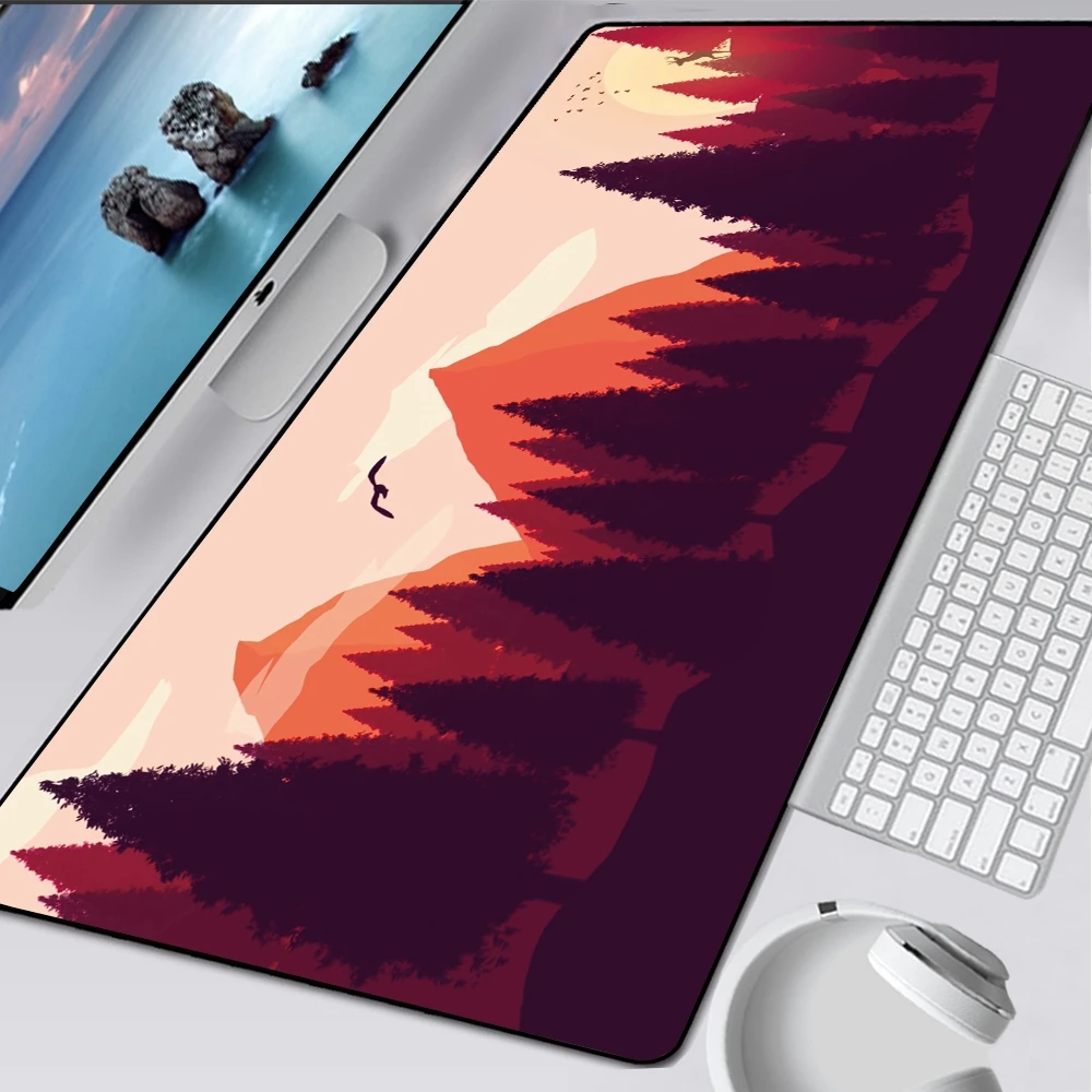 Коврик для мыши Deep forest firewatch игровой коврик и ноутбука 90x40 см большой с