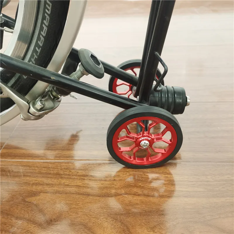 Bicycle Auxiliary Wheels Aceoffix 80mm 1 pair easywheel for Brompton birdy folding bike accessories easy wheel