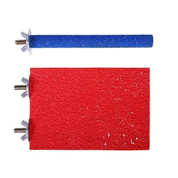 

2Pcs/Set Bird Perch Stand Toy Wood Parrot Cage Stand Platform Paw Grinding Stick