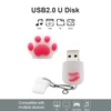 USB Pendrive Soft PVC Cartoon Cat Paw/Beer Cup Shape USB Flash Drive USB 2.0 Thumbdrive for PC Laptop Plug and Play 1-128GB