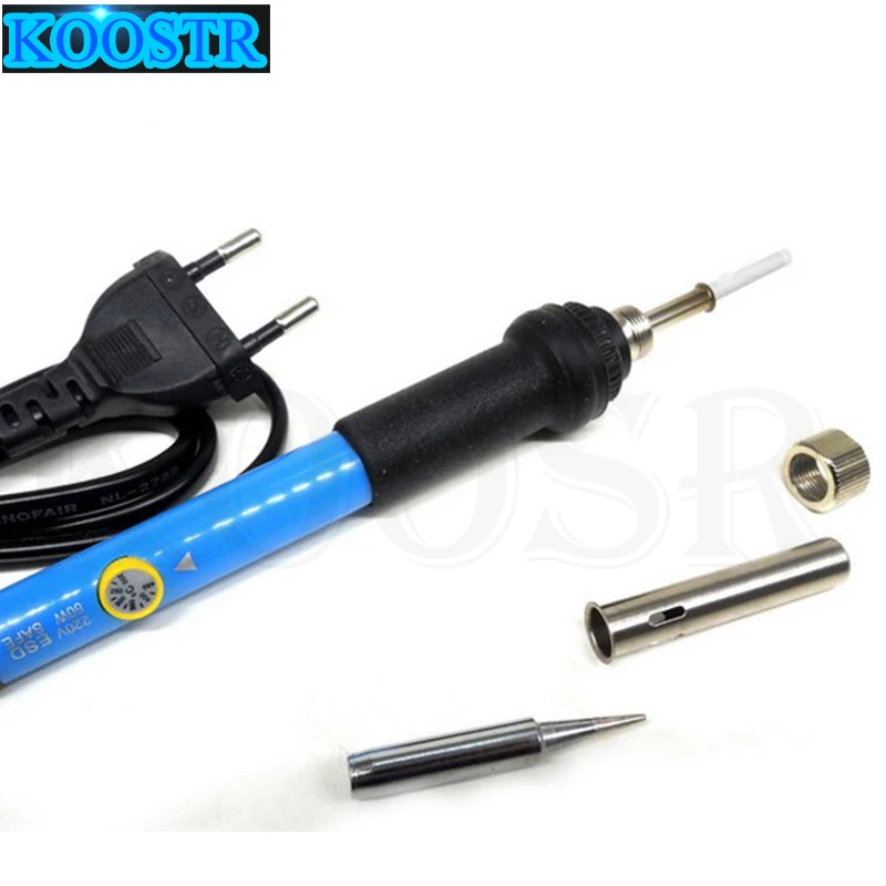 Portable Soldering Iron Kit 110V/220V 60W Electronics Welding Iron Tools Set with Adjustable Temperature Function