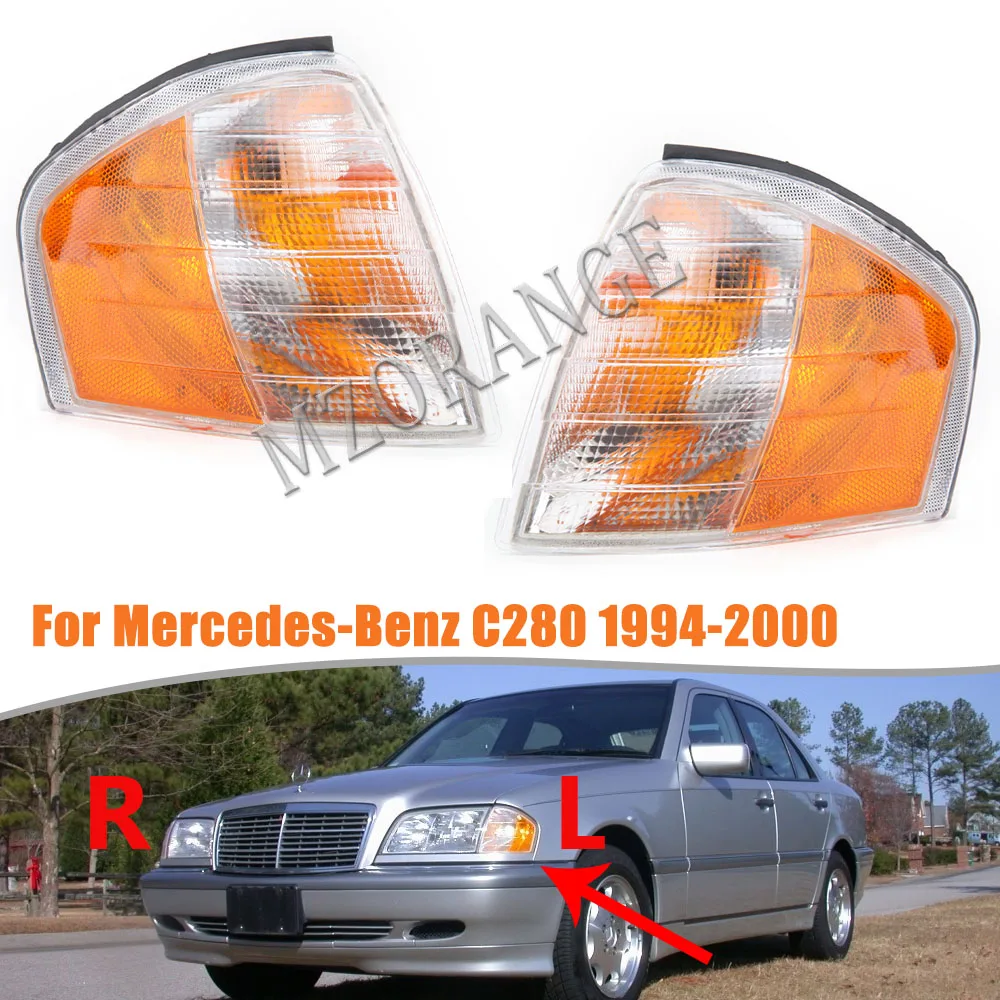 VISLONE A Pair of Corner Signal Light Replacement for Mercedes Benz C Class W202 94-00 