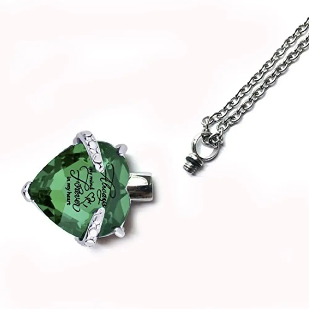 Сердечко Кремация Urn ожерелье для праха Jewelry памятный кулон с наполнителем Always on My