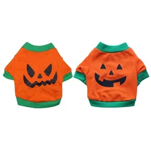 Halloween Pumpkin Orange Dog Clothes Puppy French Bulldog Cotton Pet Dog Clothes Vest Pug T-shirt Clothes Chihuahua Apparel