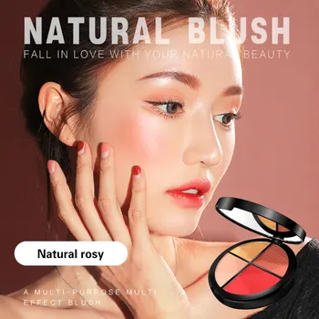 

Women Naked Makeup Lasting Natural Brightening Four-color Blush Palette For All Skin Types Face Makeup Tool Newest