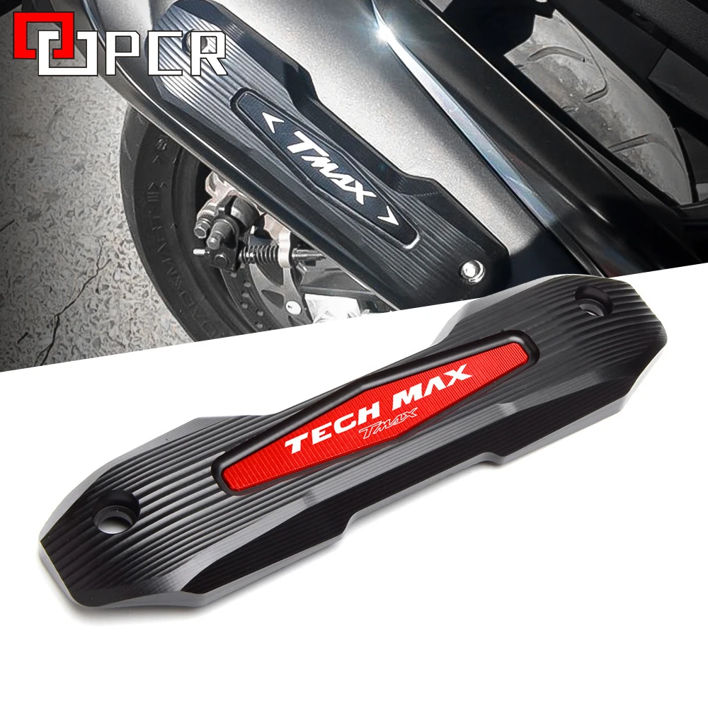 

Motorcycle Accessories Exhaust Protector Decoration Moto Deco Cover For Yamaha Tmax 560 Tmax560 Logo TECH Max 2020