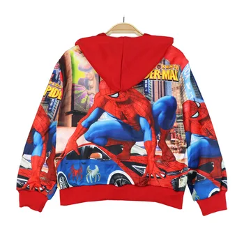 

SpiderMan Kids Sportswear Clothes Boys Girls Jackets Children Hooded Windbreaker Infant Hoodies Toddler Baby Coat For Kids 2-8y