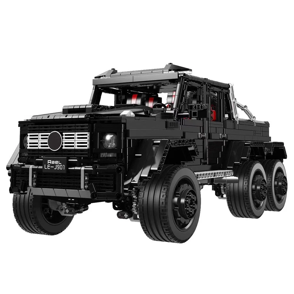 

3300PCS Building Block Six Wheel 1:8 Three Bridge 6 Shock Absorber SUV Building Block Toy Car Building Blocks Construction Toys