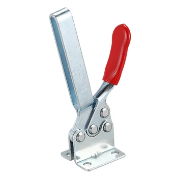 

90kg Capacity Bar Horizontal Type Toggle Spanner 201B Red Silver Tone Quick Release Heavy Toggle Clamp 60 degree angle handle