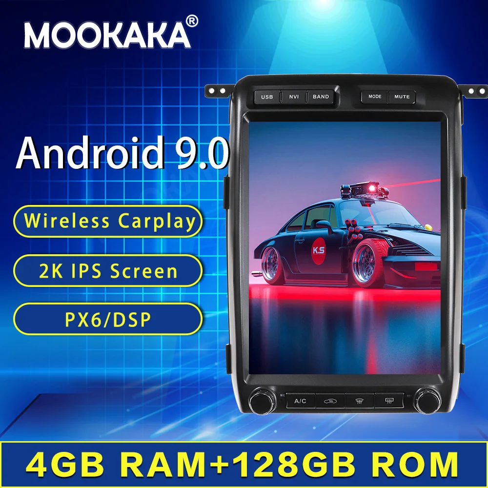 

128G For Ford F150 Touch Screen Radio Raptor Android 2011 2014 Tesla Screen Car Multimedia Player GPS Navi Stereo Audio Headunit