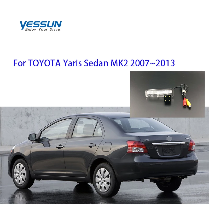 Yessun камера номерного знака для Toyota Yaris Sedan MK2 2007~ 2013 камера заднего вида парковочная помощь