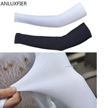 H9975 ледяной шелк Защита от Солнца рукава для женщин и мужчин прохладный дышащий летний длинный тонкий открытый езда анти-ультрафиолетовые гетры для рук