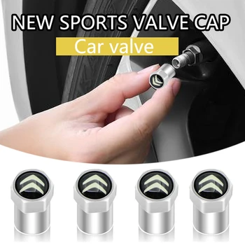

4pcs Wheel Tire Valve Caps Cover Wheel Tire Parts Valve Stem Caps For Citroens C1 C2 C3 C4 C5 C6 C8 C4L DS3 DS5 Car Accessories
