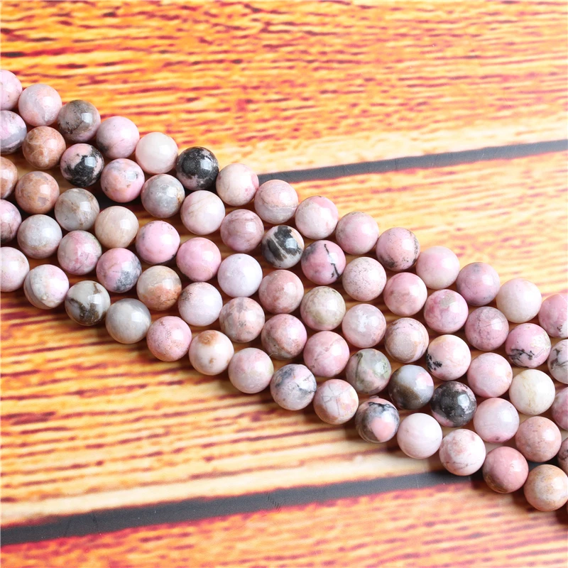 

Rose Stone Natural Stone Bead Round Loose Spaced Beads 15 Inch Strand 4/6/8 / 10mm For Jewelry Making DIY Bracelet Necklace